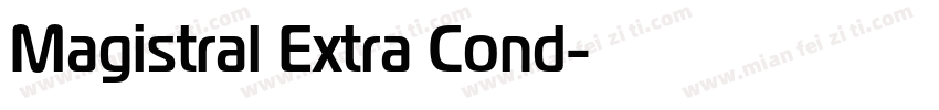 Magistral Extra Cond字体转换